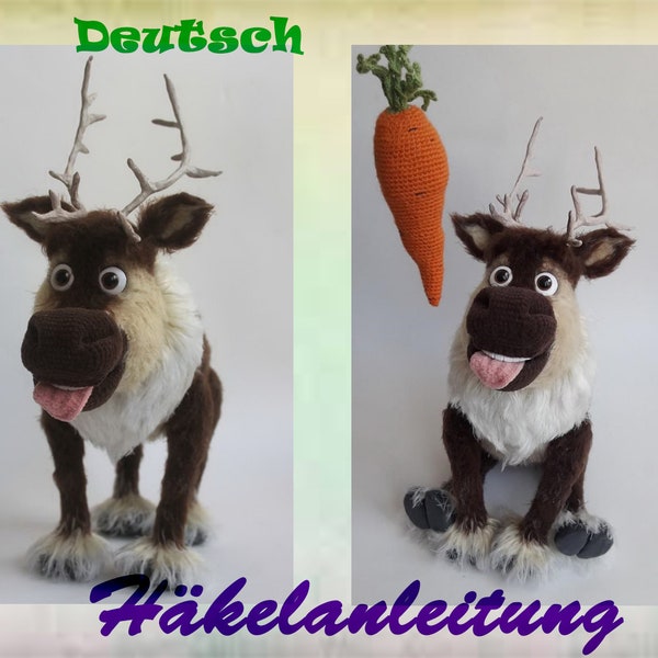 Deer Amigurumi Häkel Häkelanleitung Reindeer Hirsch Amigurumi pattern Weihnachtsspielzeug Rentier