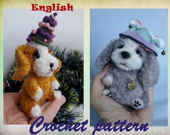 Hund Häkelanleitung Kleiner Hund Amigurumi Häkelanleitung Hund häkeln Anleitung Häkelanleitung Welpen Amigurumi PDF Häkelanleitung Amigurumi Hund