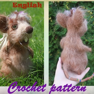 Rat crochet pattern Mouse pattern Amigurumi tutorial Crochet rat Crochet cute rat Mouse Amigurumi PDF Crochet toy Amigurumi Pattern