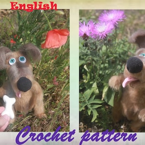 Modèle de chiot mignon Amigurumi Häkel Modèle de chien au crochet Tutoriel Modèle de chiot au crochet Amigurumi PDF Modèle de jouet au crochet Amigurumi chien