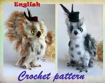 Owl crochet pattern Polar owl pattern Pdf pattern