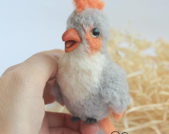 Lindo loro naranja Juguete de pájaro Juguete de loro Loro bebé Loro amigurumi Para amantes de las aves Loro pájaro de peluche Pequeño peluche Juguete de regalo favorito