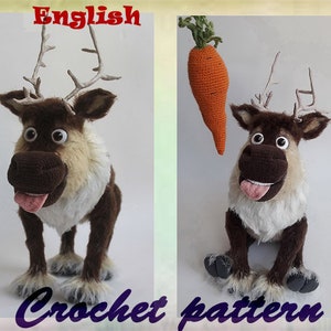 Cute deer Amigurumi Crochet Reindeer pattern Tutorial Deer pattern Amigurumi PDF Amigurumi Pattern image 1