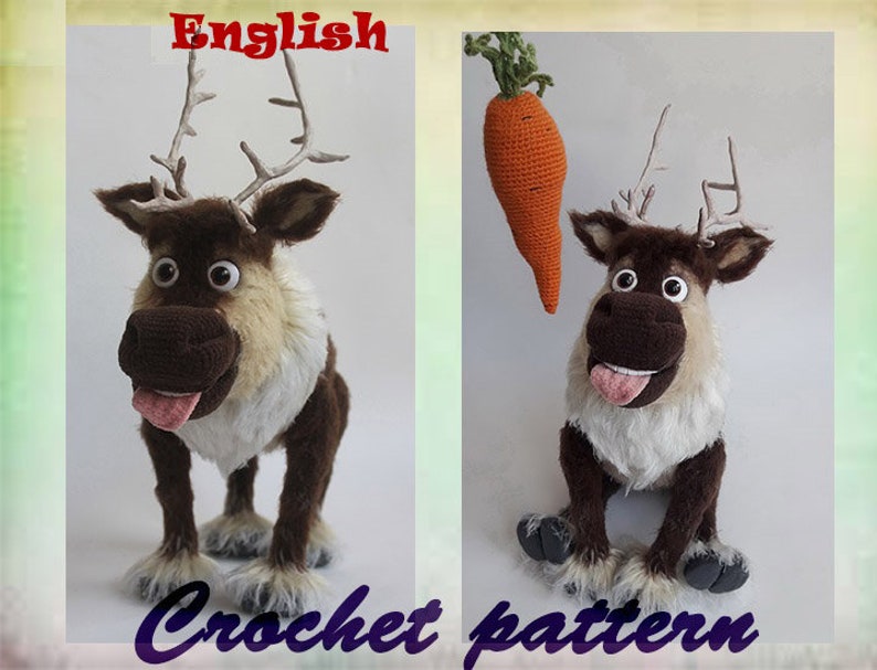 Cute deer Amigurumi Crochet Reindeer pattern Tutorial Deer pattern Amigurumi PDF Amigurumi Pattern image 1