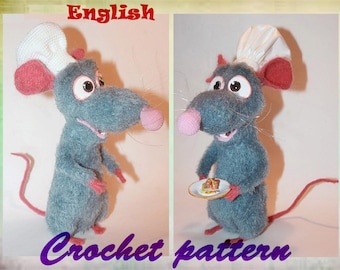 Cute rat Amigurumi Häkel Crochet mouse pattern Tutorial rat Crochet rat Amigurumi PDF Crochet toy Amigurumi Pattern