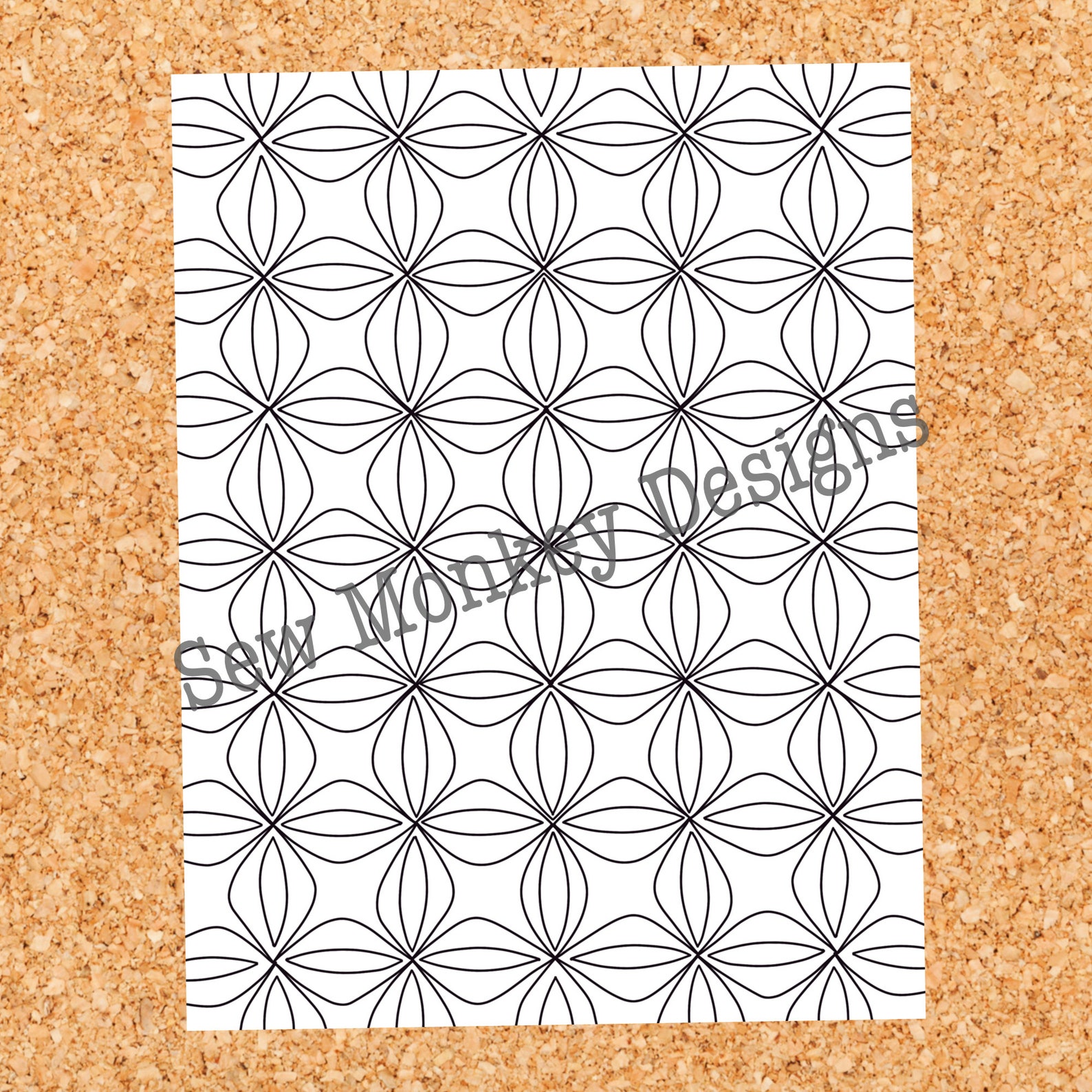 5 Printable PDF Coloring Pages/ Printable Large Kaleidoscope | Etsy