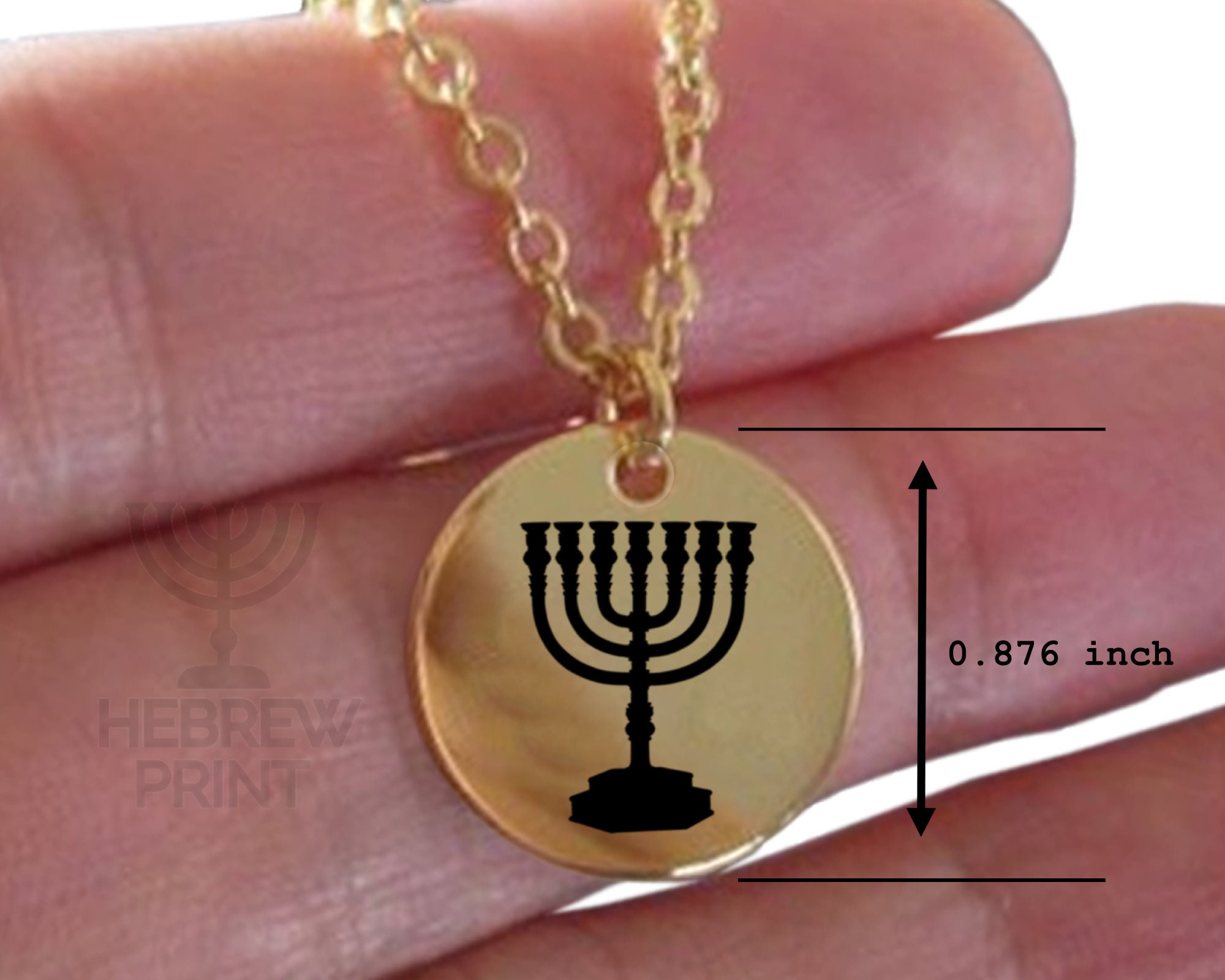 Menorah Necklace Menorah Pendant Hebrew Israelite Necklace Etsy