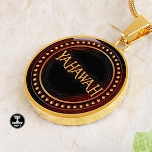 Yahawah Necklace Name of God, YHWH Necklace, YHVH YHWH, Yahweh Necklace, Jehovah Necklace, Adonai Necklace, Yahweh Pendant, Hebrew Necklace