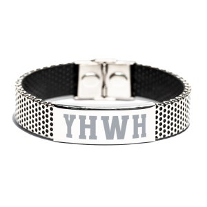 JHWH-armband • Hebreeuwse armband • Israëlitische armband • Lasergegraveerde roestvrijstalen armband