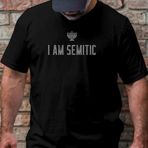 Hebrew Israelite clothing for men, women, kids, Israelite Shirt I am Semitic, Menorah