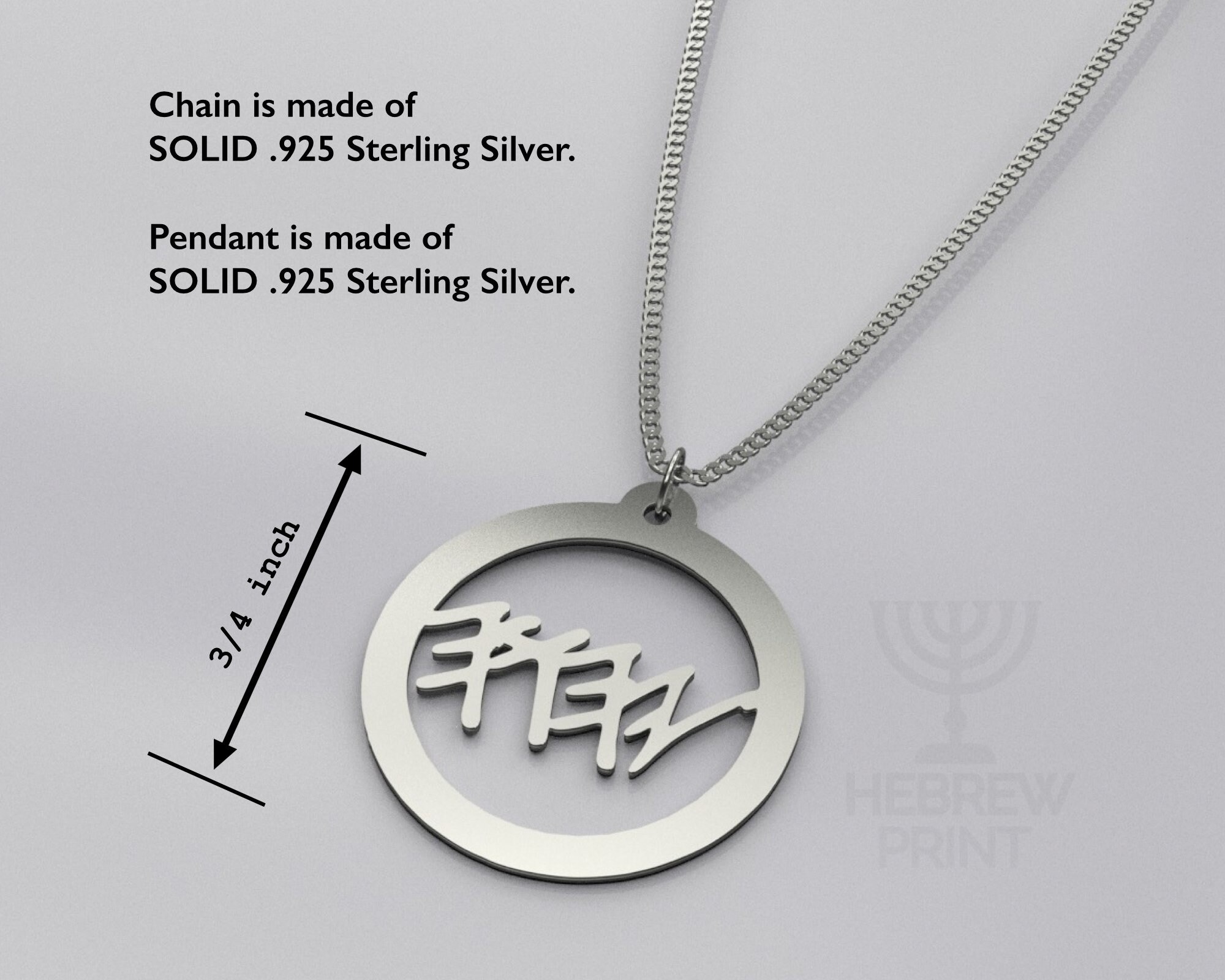 Men's Paleo Hebrew Pendant Necklace - Stainless Steel Dog Tag With Yahuah & Yahshua, Jewish Faith Jewelry