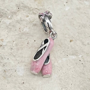 Pandora 925 silver #791365cz Ballerina Piorette Dangle slide charm bead NEW