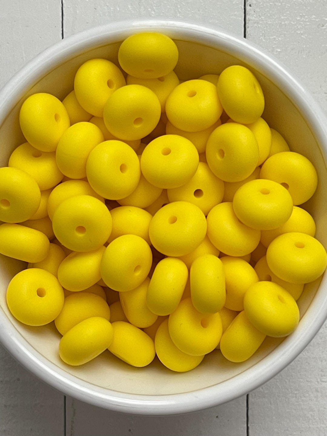10 Pieces, 15mm Abacus Spacer Silicone Beads, Yellow Spacers - Etsy