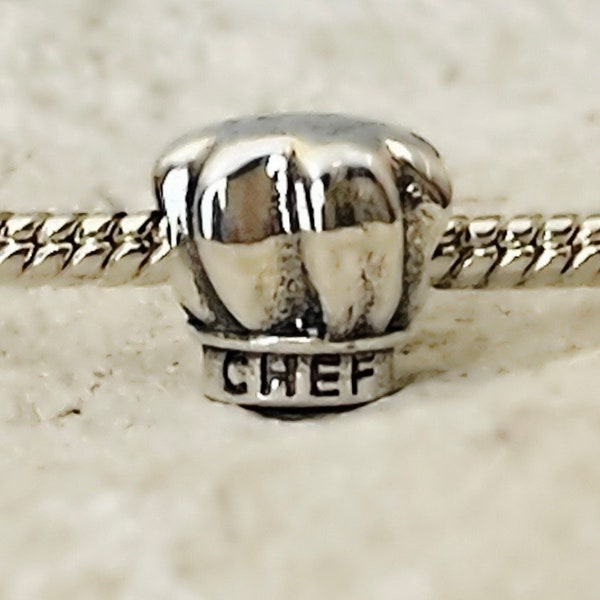 Chef Charm, Chef Jewelry, Baker Charm , Baker Jewelry, Charm for Charm Bracelets, Sterling Silver, Culinary Charm, S925 Silver