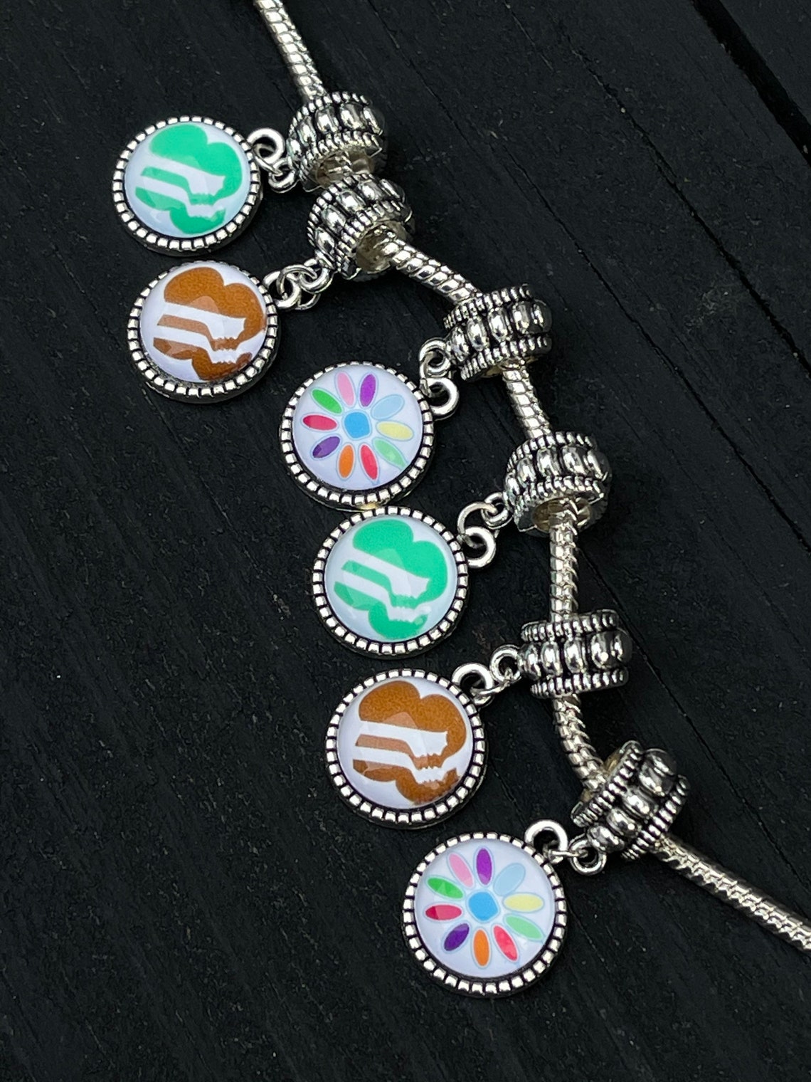 Girl Scouts Brownie Daisy 12mm Dangle Dangler Bead // Charm Etsy