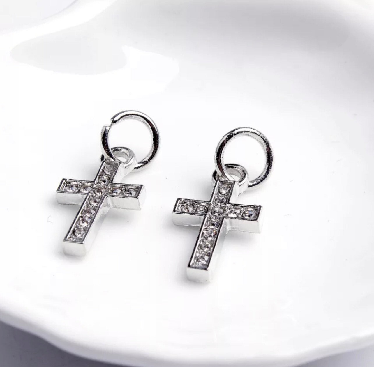 1pc Cross Crystal Rhinestone Zircon Dangle Dangler // Faith // - Etsy