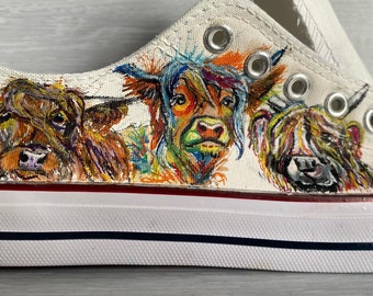 Adult Hand Painted Hi/Low Top Animal design trainers