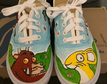 Kids literature/Art Hand painted high/low top trainers