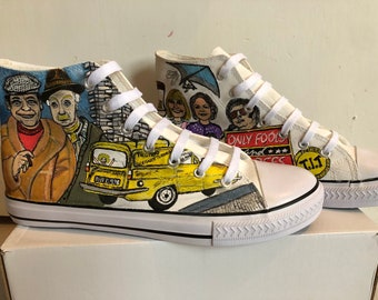 Adult hand painted high tops Only Fools and Horses