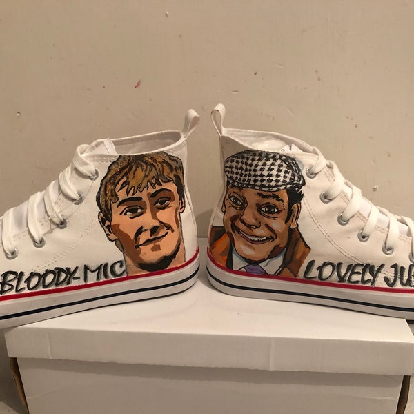 Hand painted OFAH high top  trainers