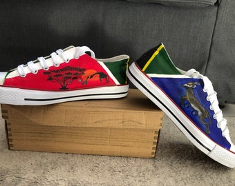 Adult hand painted  custom Low Top trainers