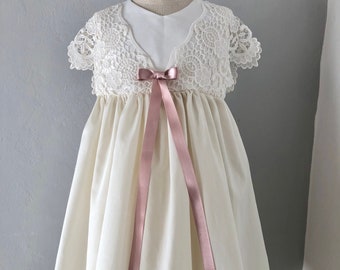 Robe de baptême Robe de fête Fille Bébé Printemps Communion Robe Fleur Fille HELENA