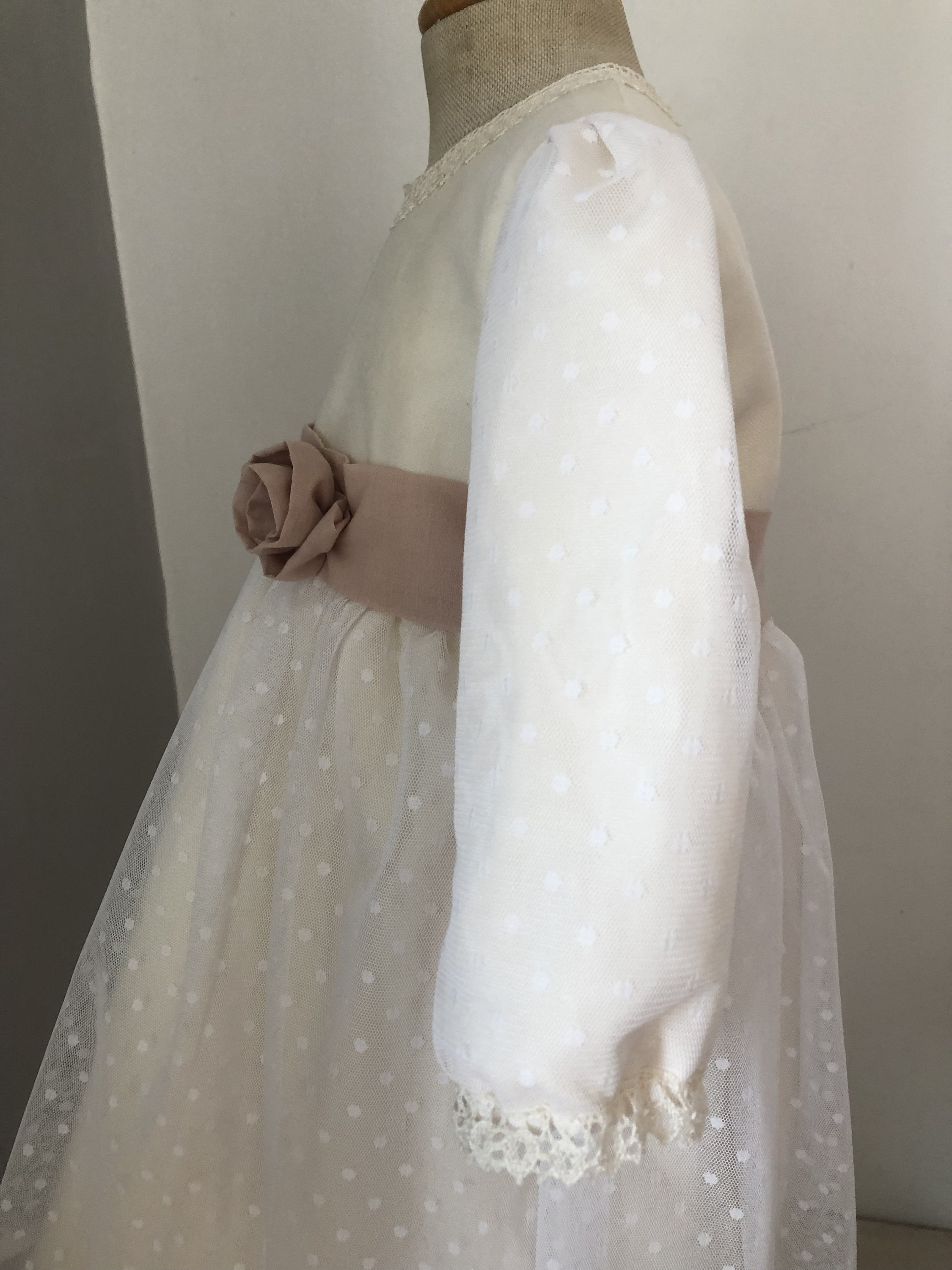 Girls Christening gown and bonnet - Handmade in UK - Lace Baptism dress |  eBay