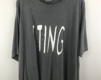 Sting Spellout Tour Shirt Large Size Made In Usa
