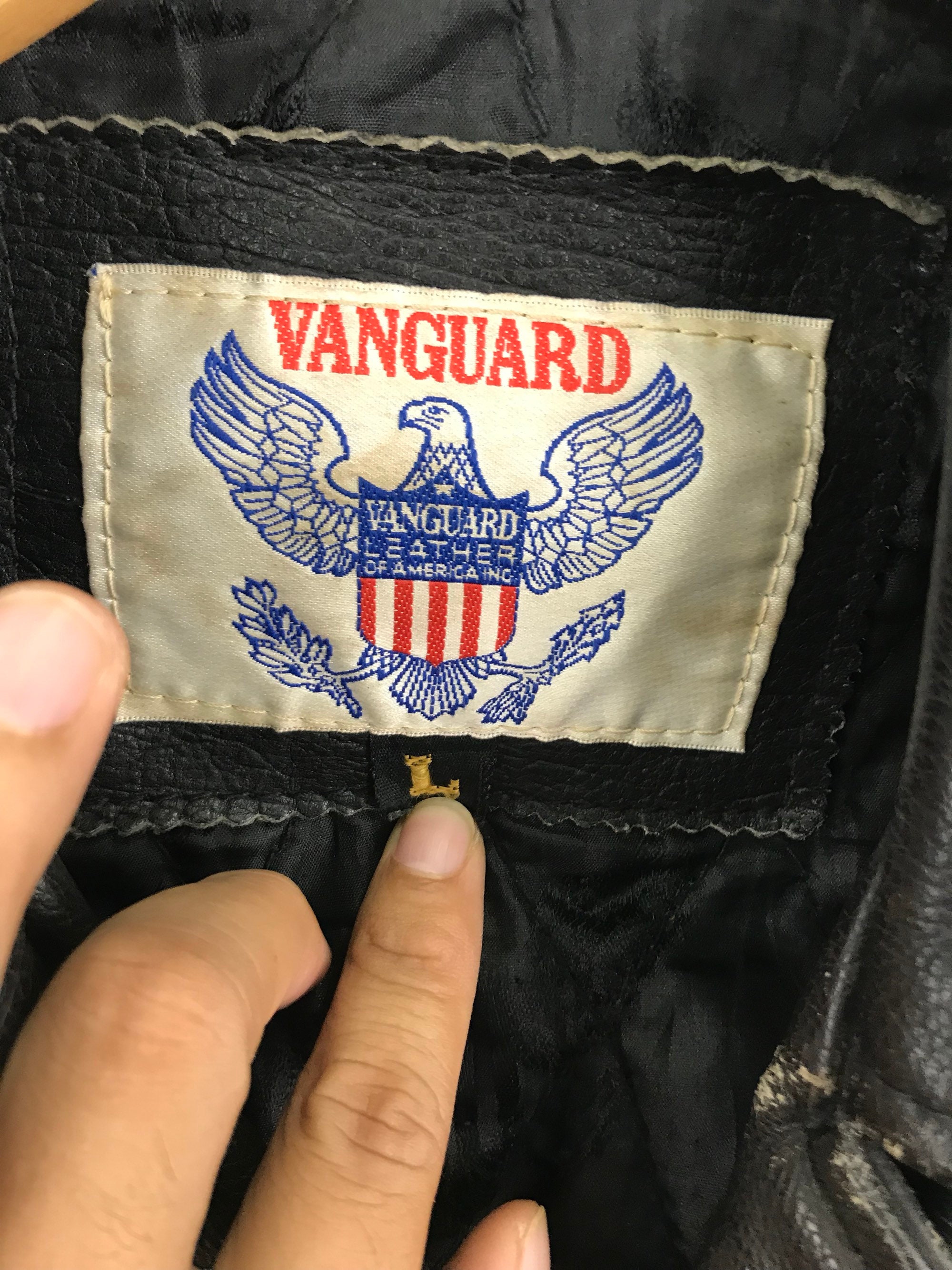 Vanguard Leather Biker Jacket Men/black Leather/biker/moto