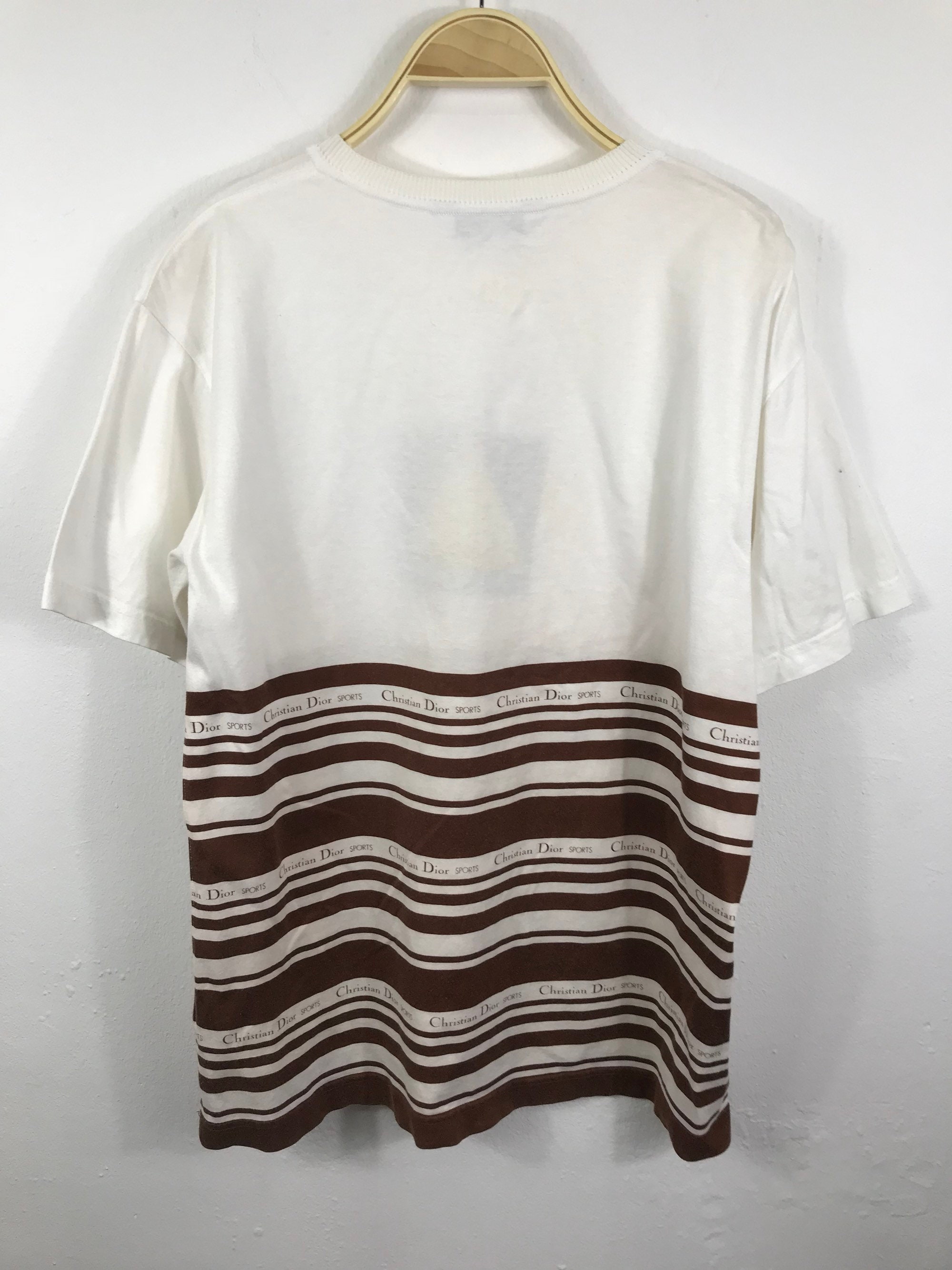 トップス Vintage Christian Dior sports Christian Dior Sports White Embroidered Crew Sweatshirt