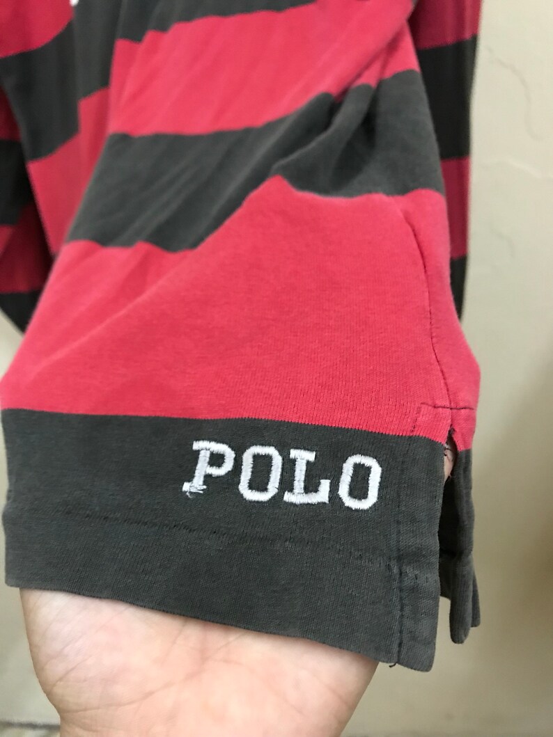 polo sport usa spellout embroidery logo hoodie shirt medium size made in usa image 4