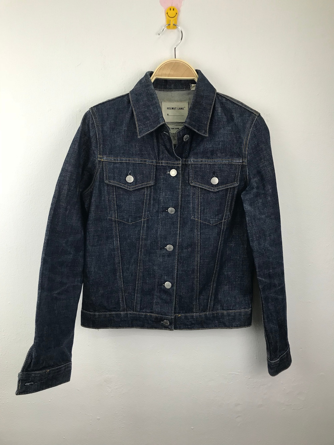 Helmut Lang Jeans Jacket Trucker Classic Raw Denim Medium Size 38