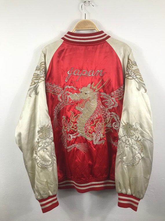 Rare!!sukaja Souvenir Dragon Spellout Embroidery Big Logo