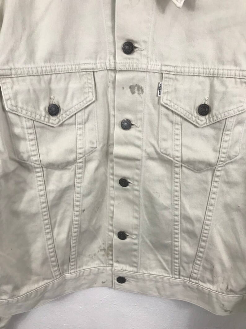 Levis Trucker Jacket White Levis Jacket Etsy