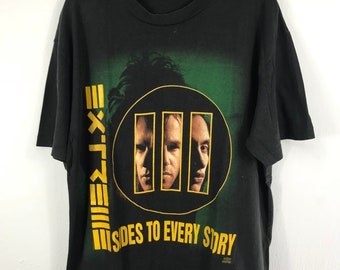 Vintage Extreme Band Sides To Every Story..Stop The World Tour Shirt Large Size Made In Usa