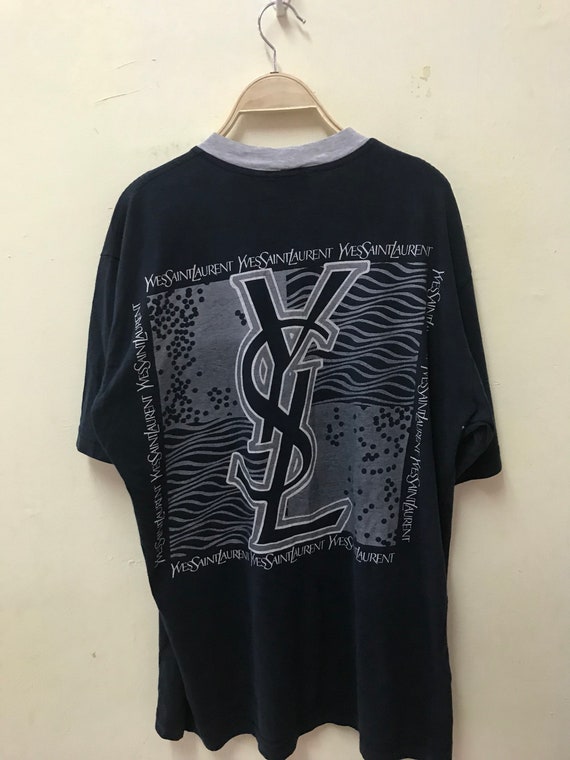 Vintage Yves Saint Laurent T-Shirt Monogram YSL Pour Homme