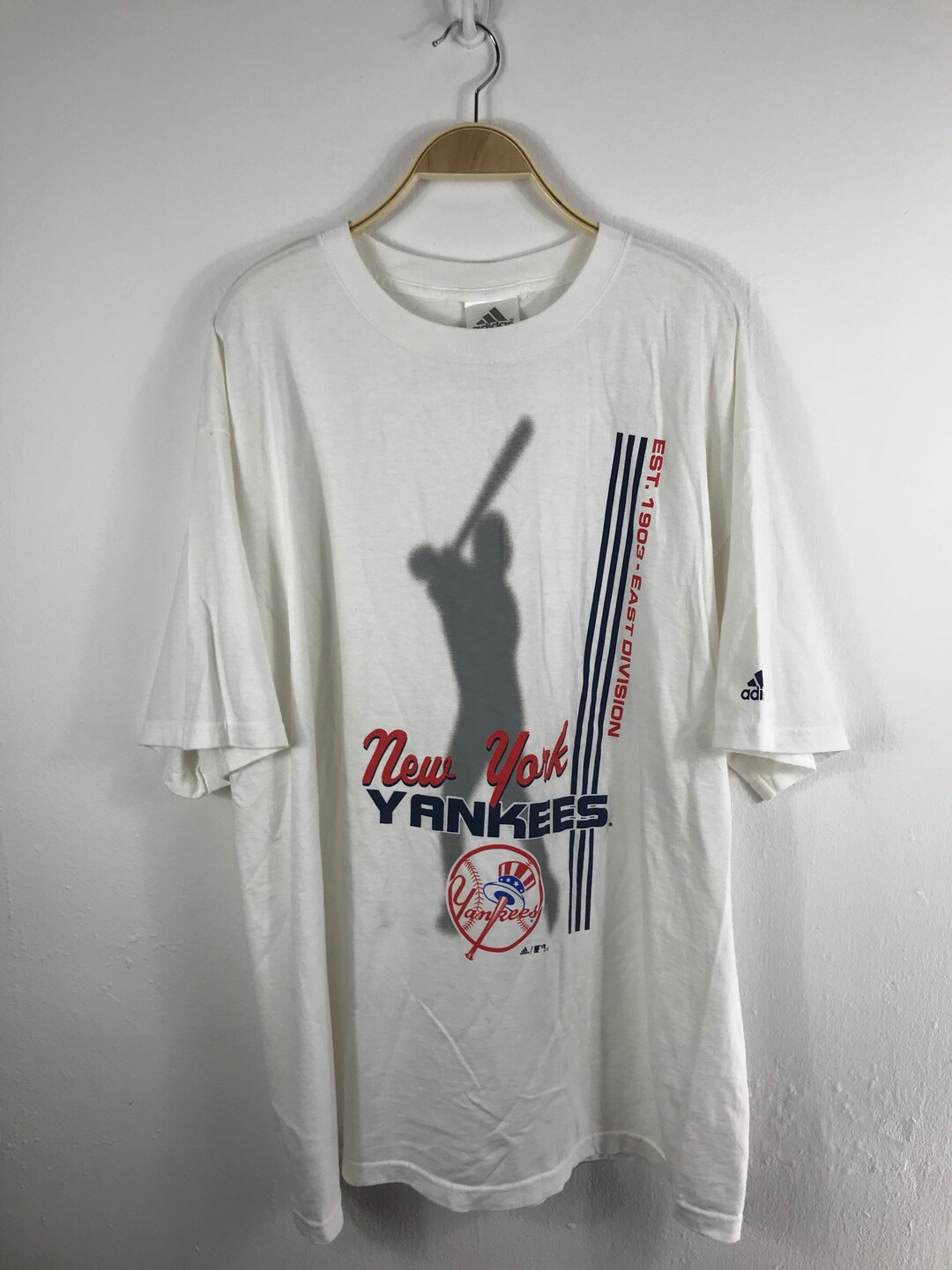 Adidas New York Yankess Spellout Tee Large Size - Etsy