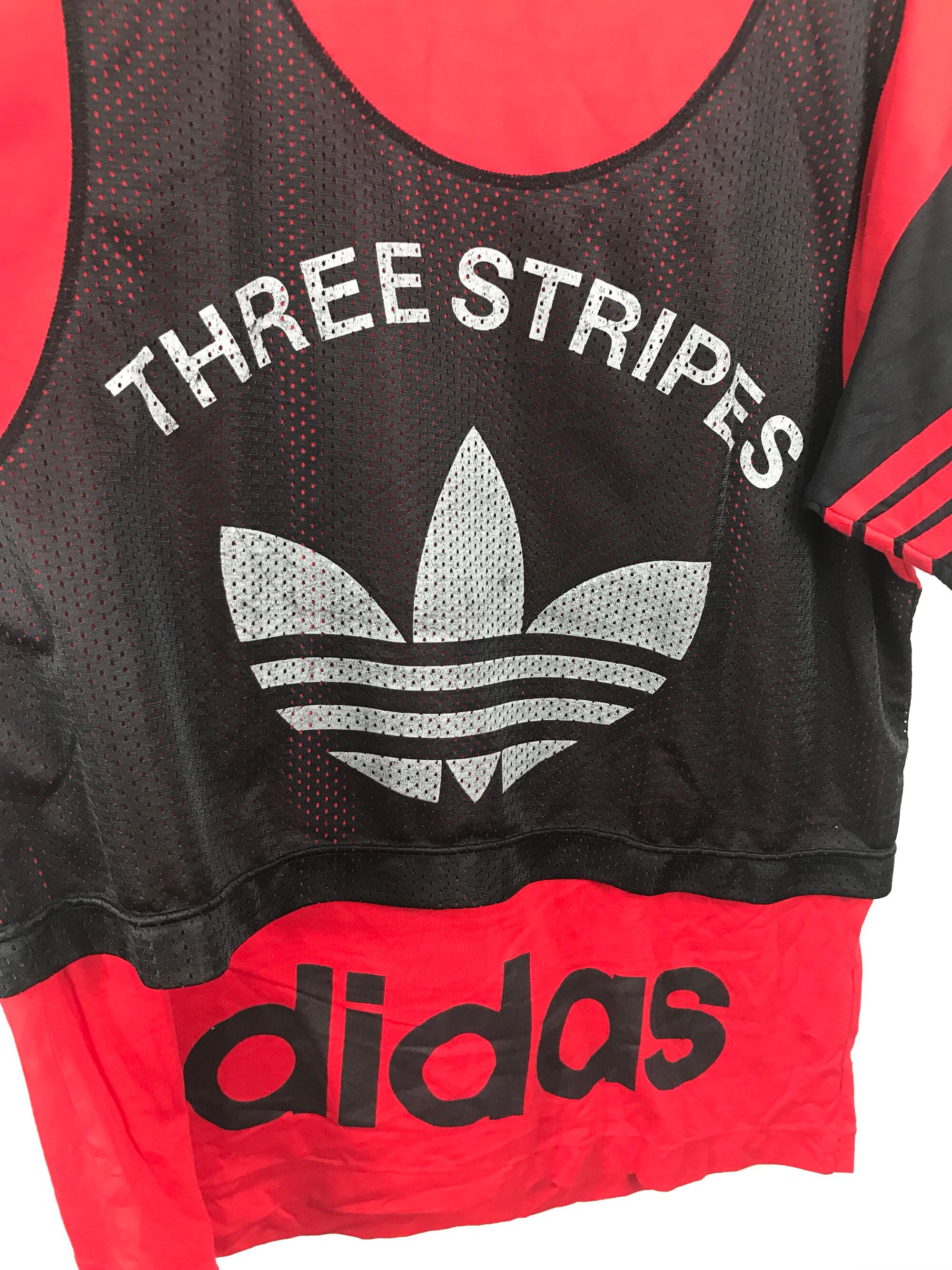 Rare Adidas Three Stripes Big Print Shirt Large Size Made in - Etsy
