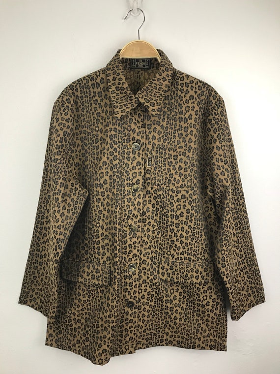Fendi Leopard Long Jacket Made in Italy Etsy
