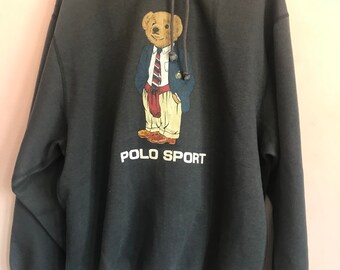 Polo Sport Bear Big Logo Hoodie Medium Size