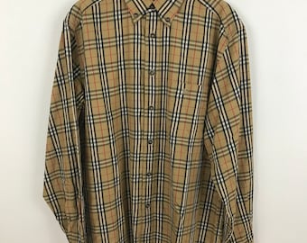 トップス vintage Burberry's nova check shirt el Vintage Burberrys of London Nova Check Shirt Small Size - Etsy