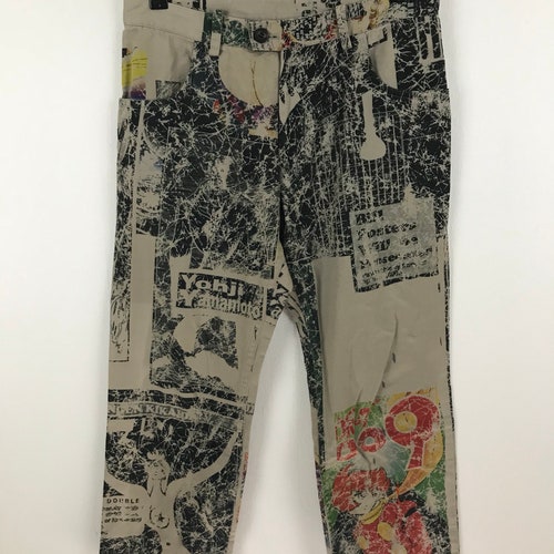 Yohji Yamamoto Japanese Designer Fullprint Pants Size 3 Made - Etsy