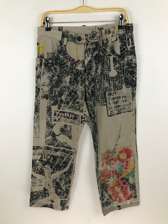 Yohji Yamamoto Japanese Designer Fullprint Pants Size 3 Made - Etsy