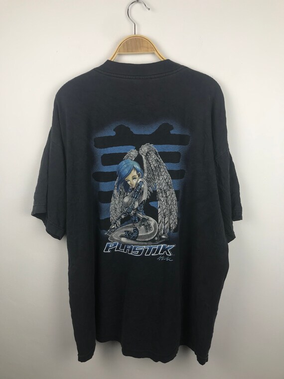 plastik anime japan plastik shirt rare hook ups XL