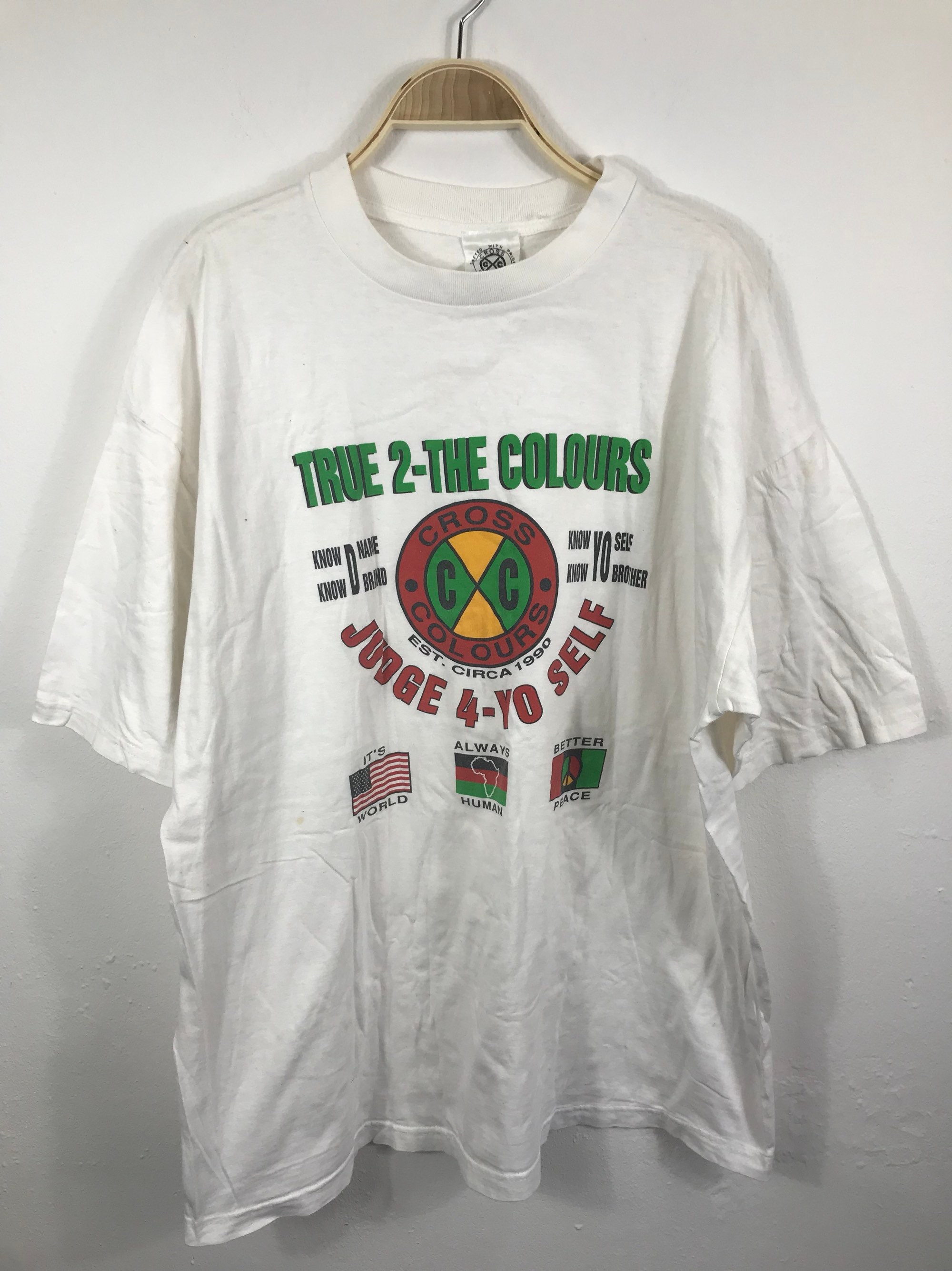 Cross Colours Tru to the Colours Shirts Made in Usa One Size Fits All ...