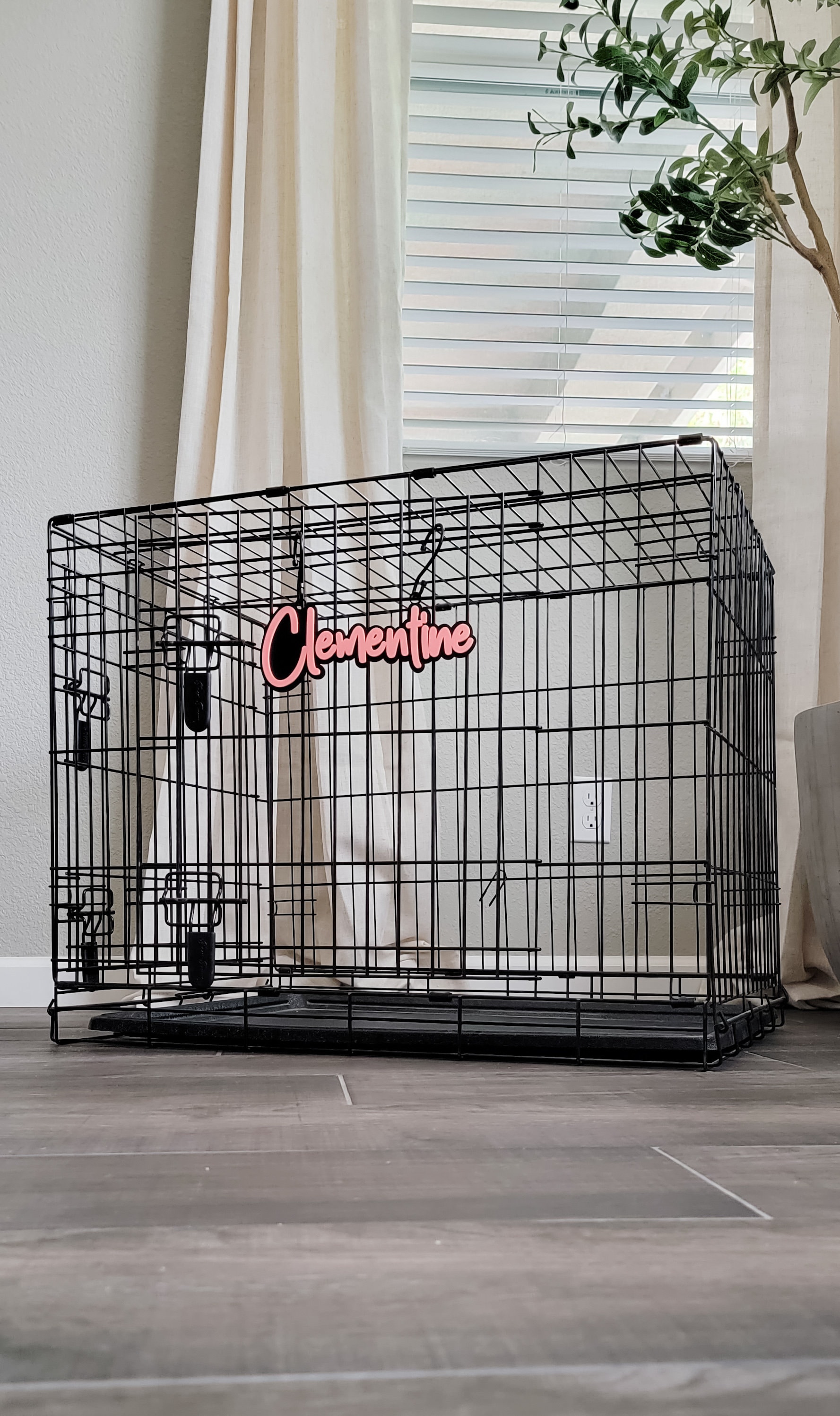 Personalized Crate Name Tag for Pet | Custom Crate Sign | Personalized ...