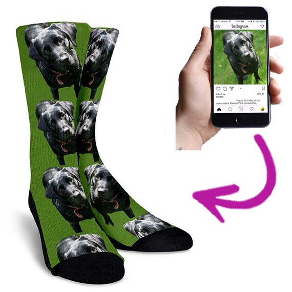 custom dog socks etsy