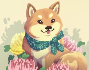 Shiba in mums