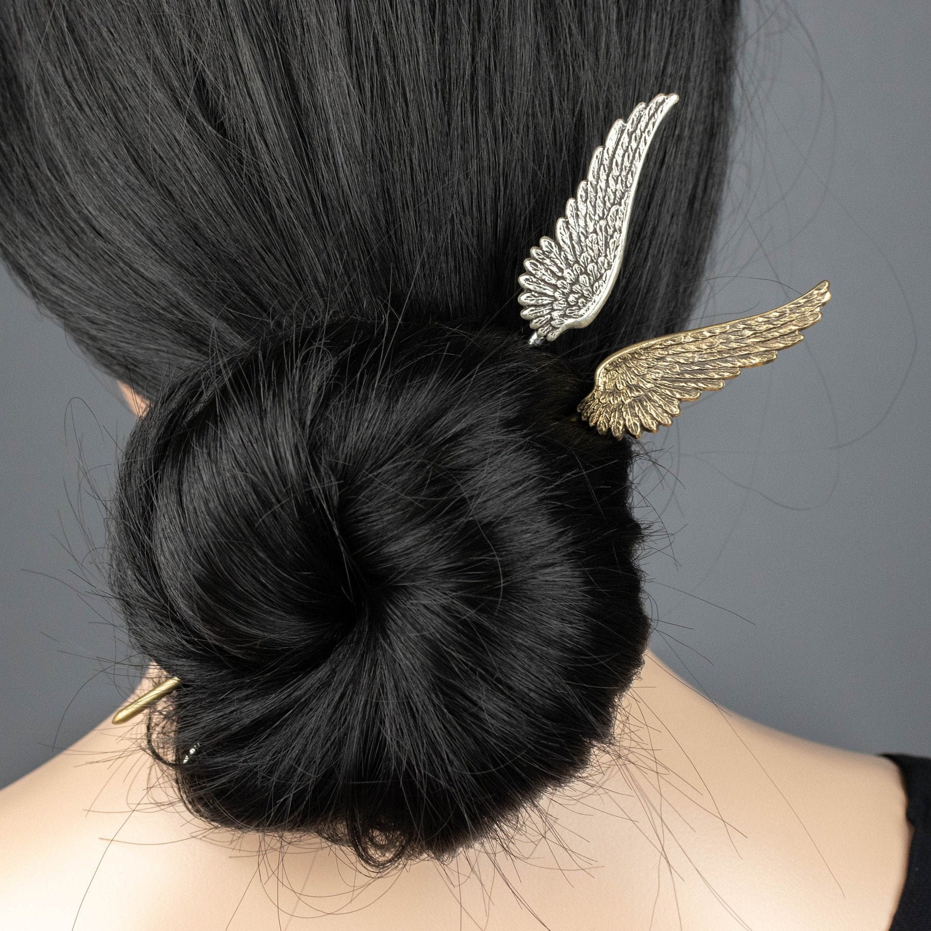 Wing Hair Stick Angel Wing Hair Accessory Steampunk Hair Etsy