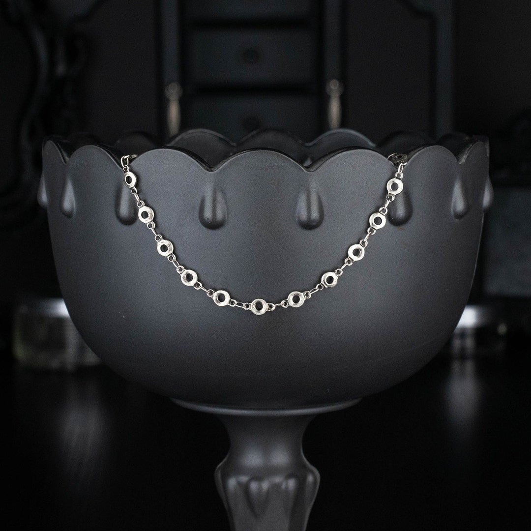 Silver Choker Industrial Style Jewelry Simple Everyday Etsy